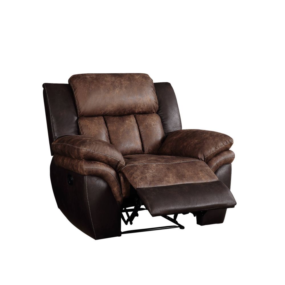 Jaylen - Reclinable - Microfibra Pulida Color Toffee y Espresso