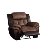 Jaylen - Reclinable - Microfibra Pulida Color Toffee y Espresso