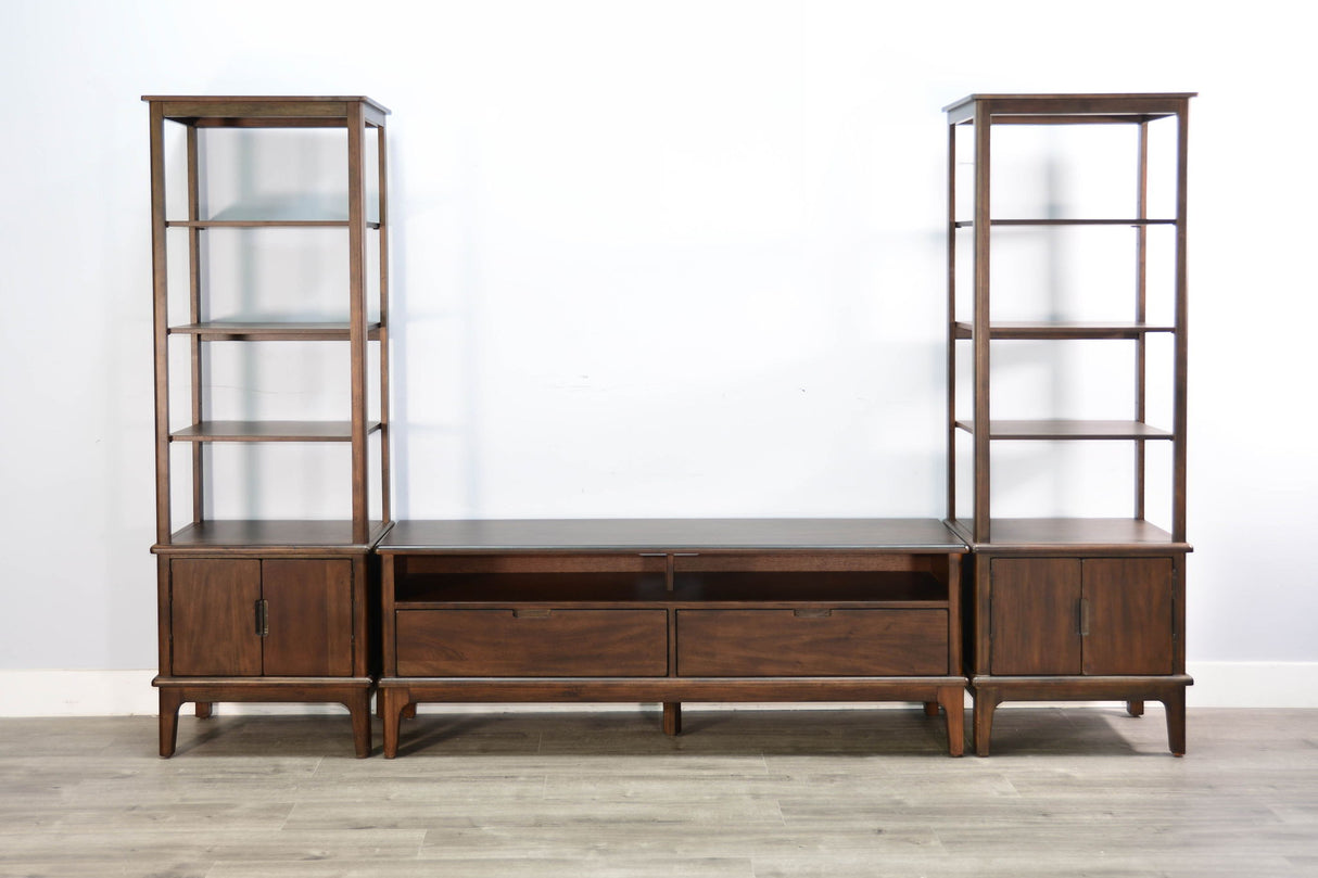 3660Cb - Mueble de TV Moderno con Cajones de Almacenamiento - Grano de Café