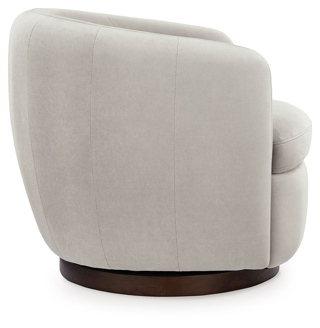 Annbury - Swivel Accent Chair - Light Beige alternate view 3