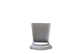 Casa - Silla lateral Marchese (juego de 2) - Tela gris de dos tonos y acabado gris perla