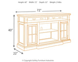 Roddinton - Dark Brown - XL TV Stand w/Fireplace Option