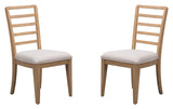 Escape - Ladder Back Dining Chair (Set of 2) - Glazed Natural Oak Mirage Mist