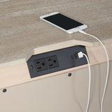 Arcadia - 2-Drawer Nightstand With USB - Gray