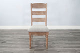 Sierra - Rustic Ladder Back Dining Chair With Cushion Seat (Set of 2) - Amber