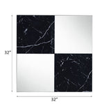 Angwin - Accent Mirror - Mirrored & Faux Marble Top