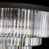 Michael Amini Lighting - Allure 28-Light Round Crystal Chandelier - Matte Black / Silver