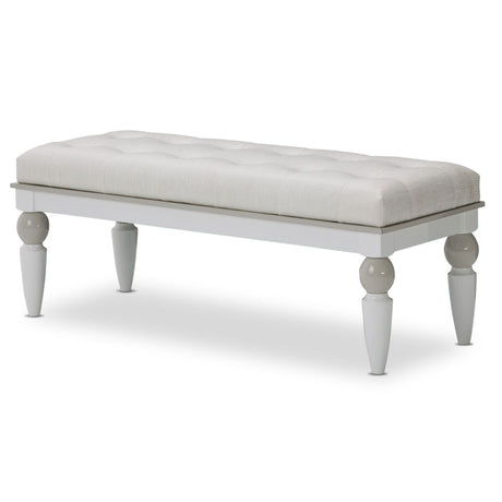 Sky Tower - Bedside Bench - Ice / Cloud White