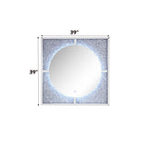 Noralie - Accent Mirror With LED - Mirrored, Faux Diamonds