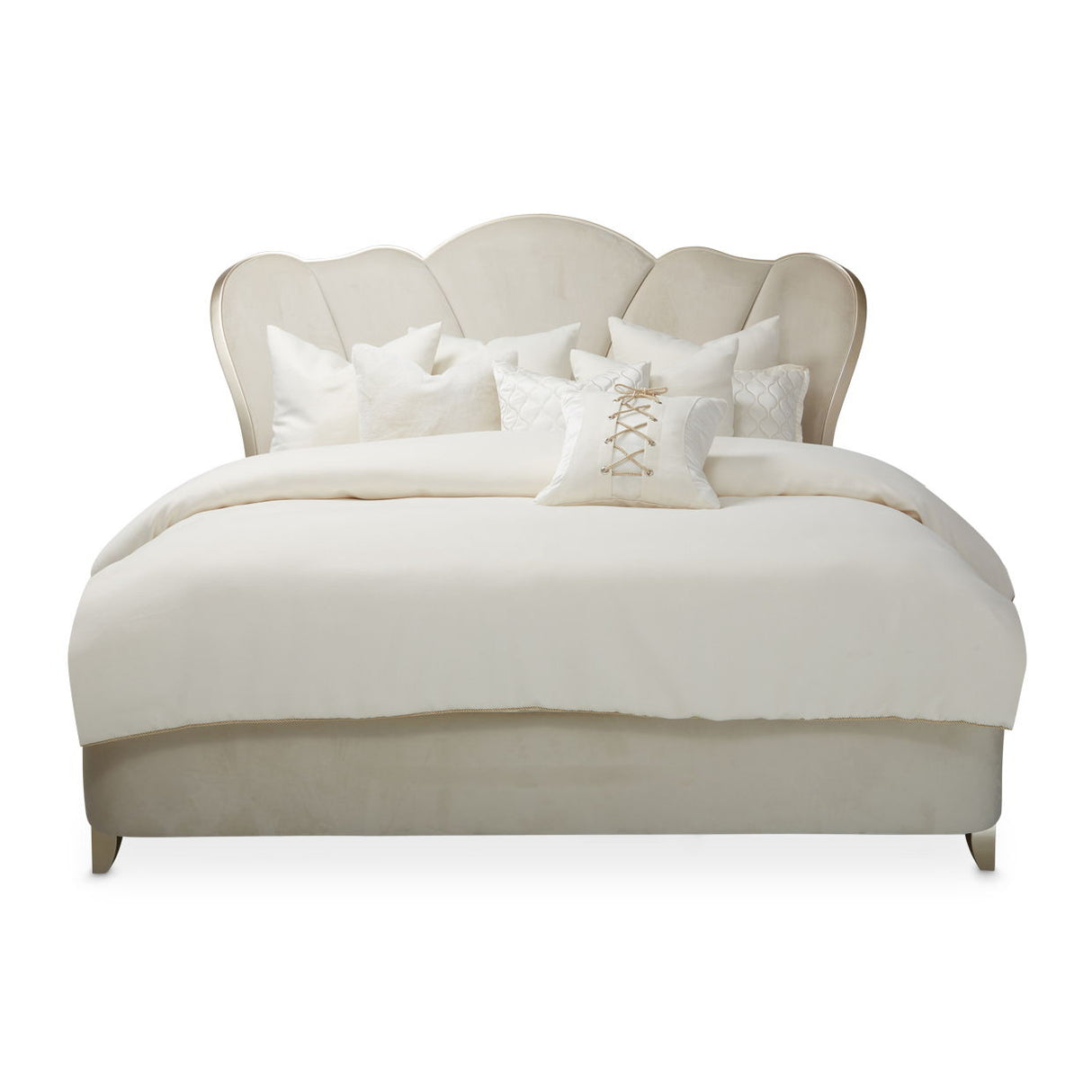 Villa Cherie - Channel Tufted Bed - Caramel