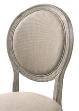 Faustine - Silla de comedor (Juego de 2) - Tela color canela y acabado de roble claro recuperado