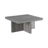 Uster - Juego de mesa auxiliar de 2 piezas (mesa de centro y mesa auxiliar) - Gris claro