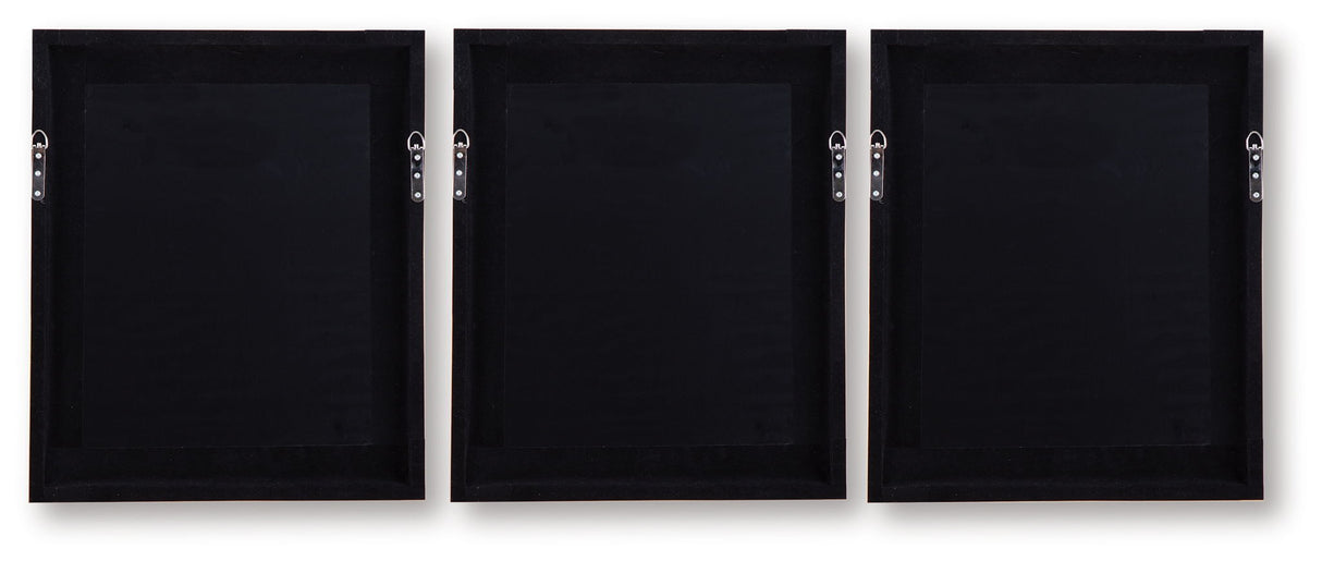 Hendridge - Taupe / White - Wall Art Set (Set of 3)