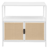 Amherst - 2-Door Radio Weave Cane Metal Accent Cabinet