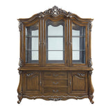 Latisha - Mueble de Cocina con Vitrina - Acabado Roble Antiguo