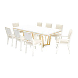 Palm Gate - Rectangular Dining Table - Cloud White