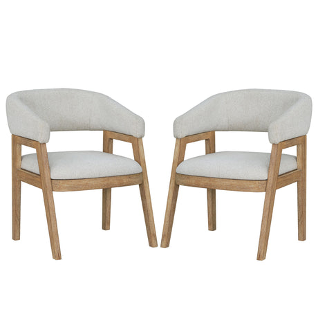 Escape - Barrel Dining Chair (Set of 2) - Glazed Natural Oak Mirage Mist
