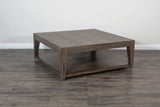 Doe Valley - Mahogany Wood Coffee Table With Casters