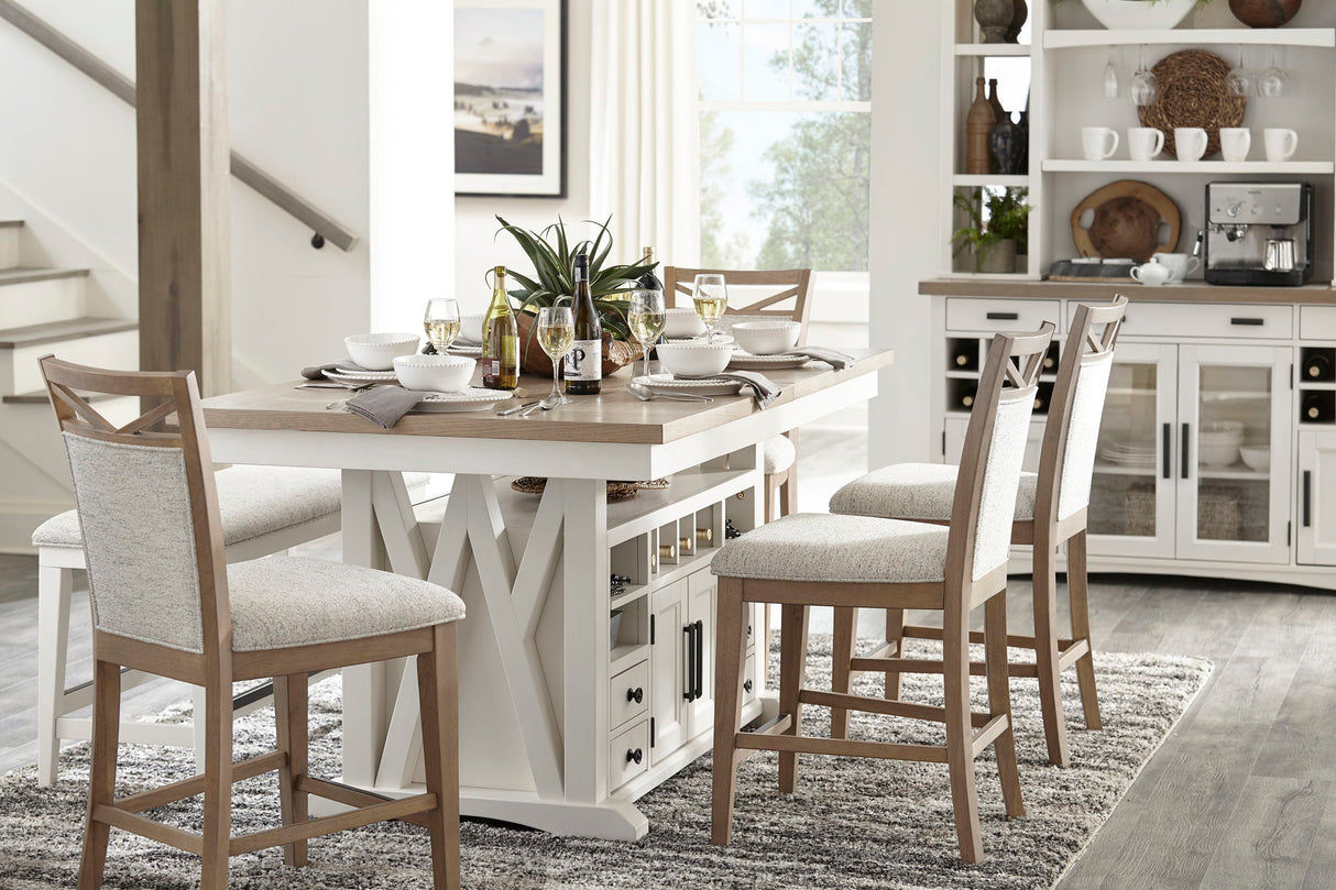 Americana Modern Dining - Island Counter-Height Extendable Dining Table - Cotton alternate view 4