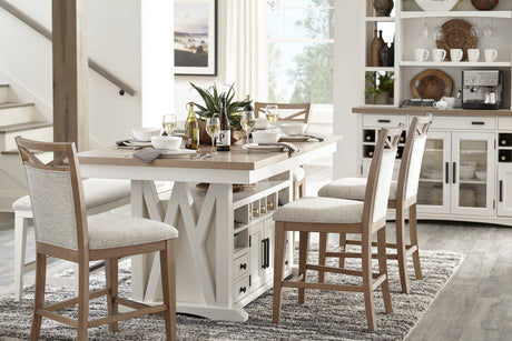 Americana Modern Dining - Island Counter-Height Extendable Dining Table - Cotton alternate view 4