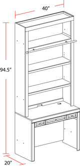 Catalina - Library Desk - Cottage White