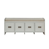 Berci - Banco - Tejido Beige y Blanco