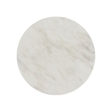 Sylvie - Round Table With White Faux Marble Top And Base