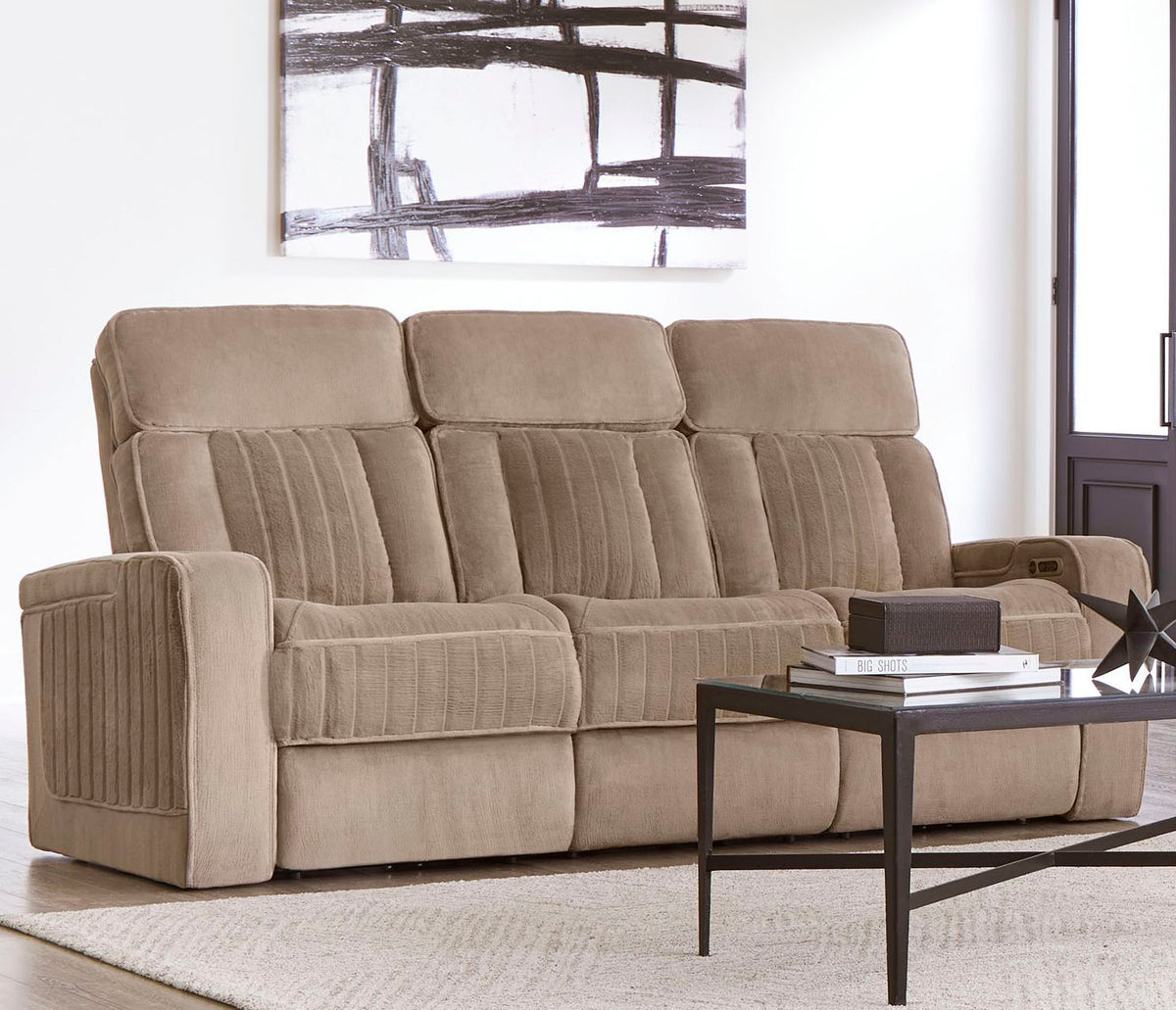 Equinox - Power Reclining Sofa With Drop Down Table