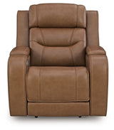 Knightington - 3 Pc. - Power Reclining Sofa, Loveseat And Recliner - Caramel