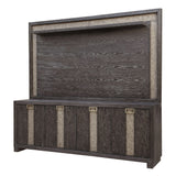Ascent - 90" TV Console With Hutch And Back Panel - Dark Chocolate