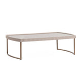 Lisbon - Cocktail Table - Silken Cream / Bronze