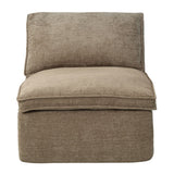 Almano - Modular Armless Chair - Light Brown Chenille