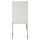 Kamaile - Side Chair (Set of 2) - Beige Synthetic Leather & Chrome