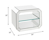 Dominic - 20" Accent Table - Mirrored
