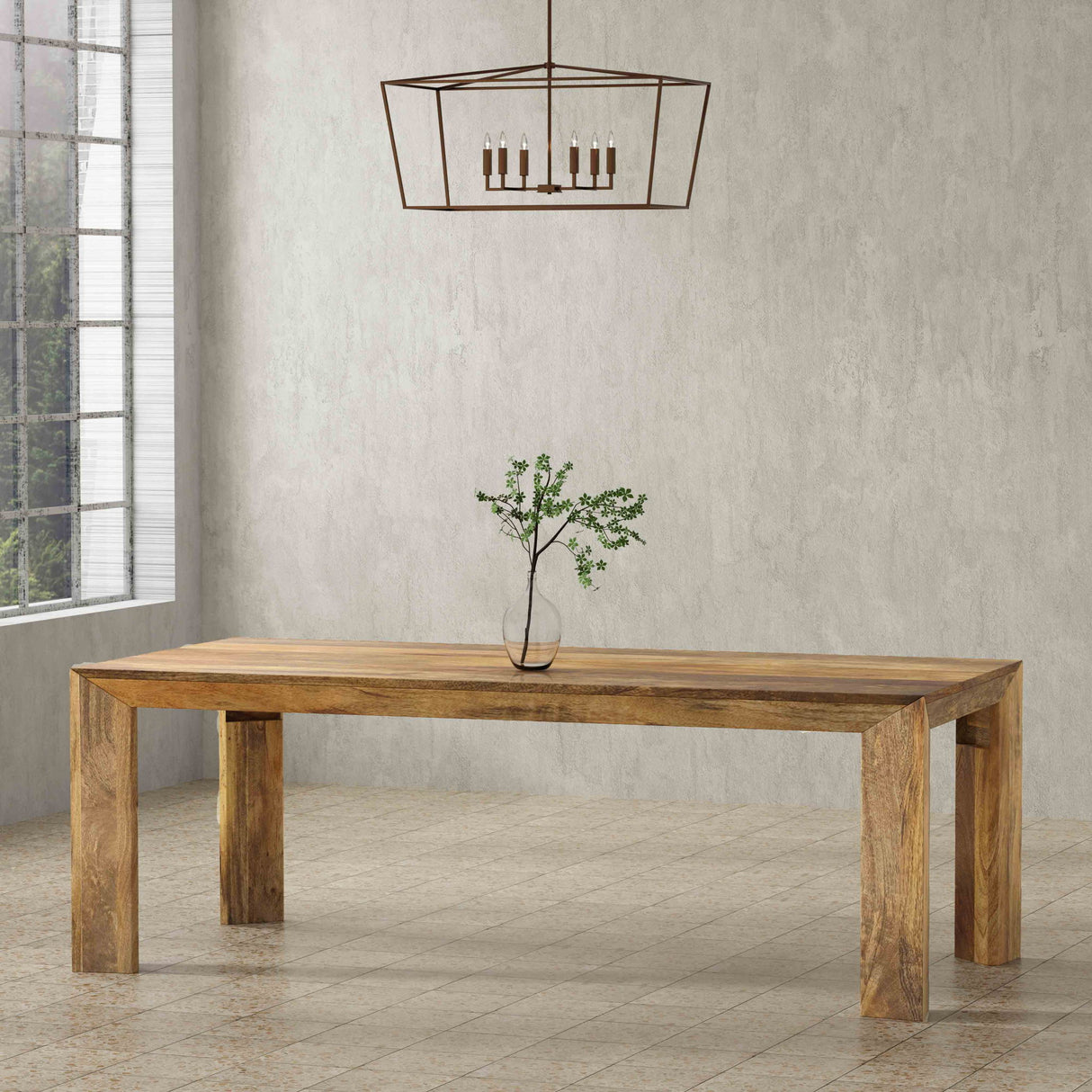 Crossings - Mesa de comedor rectangular Downtown - Ámbar