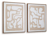 Waldett - Beige / White - Wall Art Set (Set of 2)