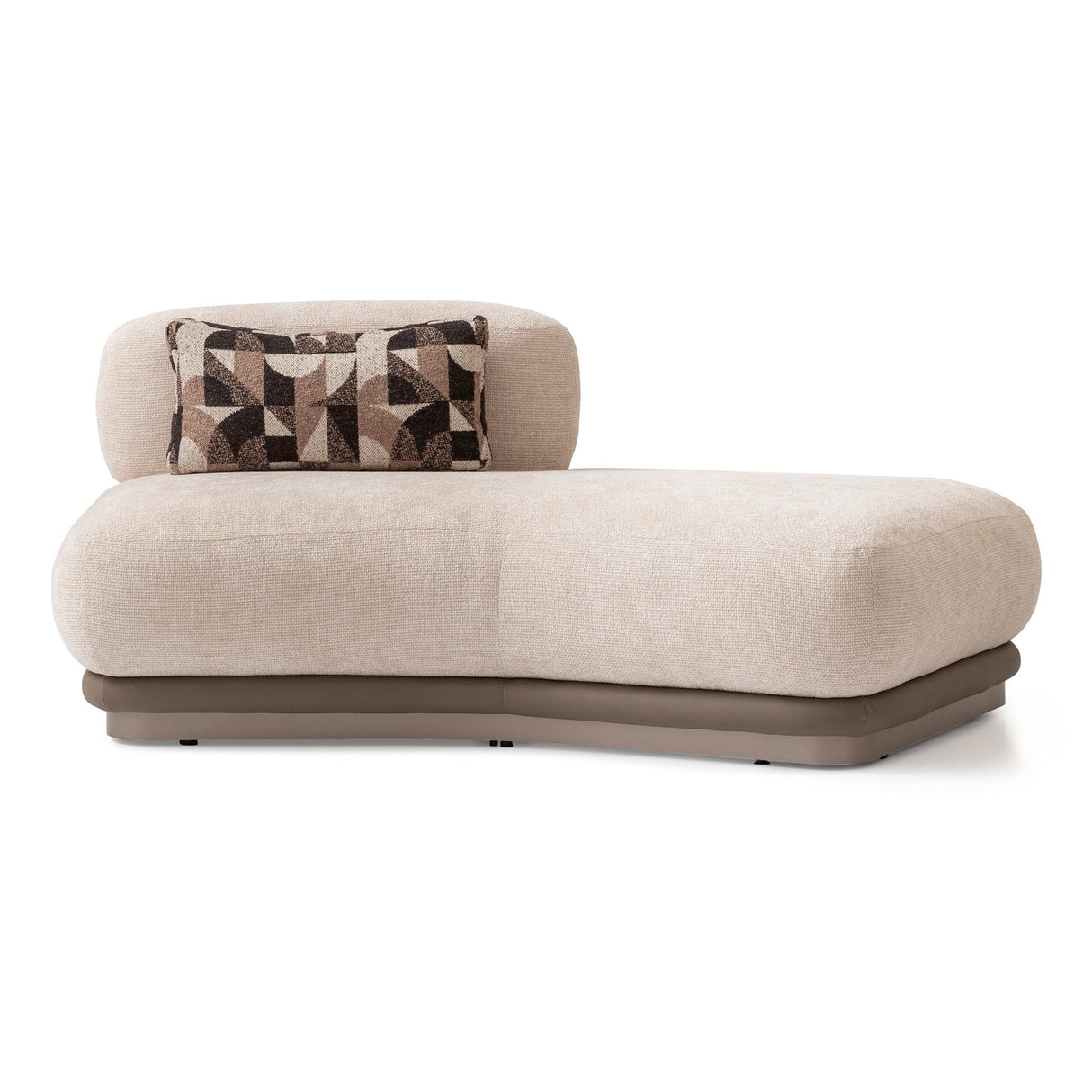 Bristol Point - Armless Chaise - Fawn / Saddle Brown