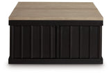 Rylandyn - Mesa de centro elevable - Negro / Marrón claro
