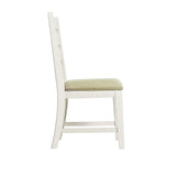 Park Creek - Silla de comedor con respaldo de escalera (Juego de 2) - Acabado blanco rústico
