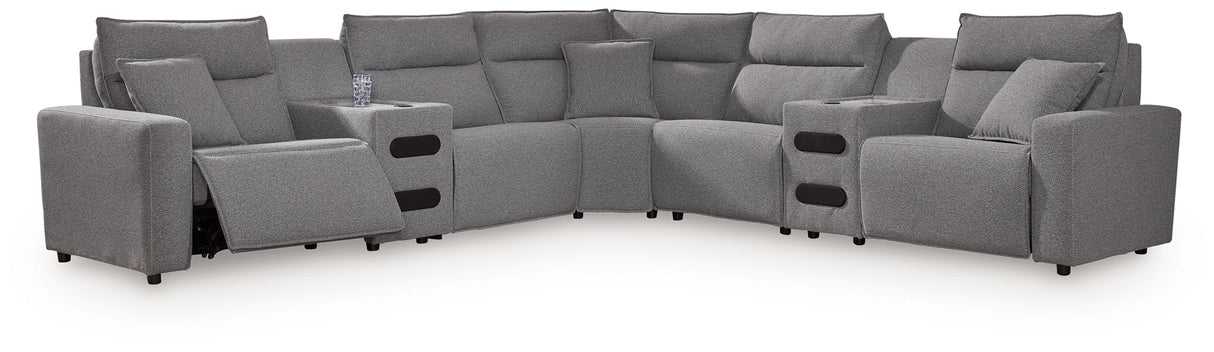 Modmax II - Reclining Sectional - Salt And Pepper