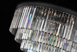 Michael Amini Lighting - Allure 28-Light Round Crystal Chandelier - Matte Black / Silver