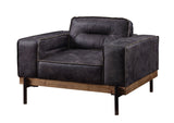 Silchester - Sillón - Piel flor de ébano envejecida