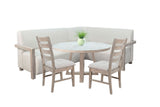 4-Piece Upholstered Dining Set (Bench, Table, 2 Side Chairs) - Wheat