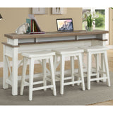 Americana Modern - Everywhere Console With 3 Stools - Cotton