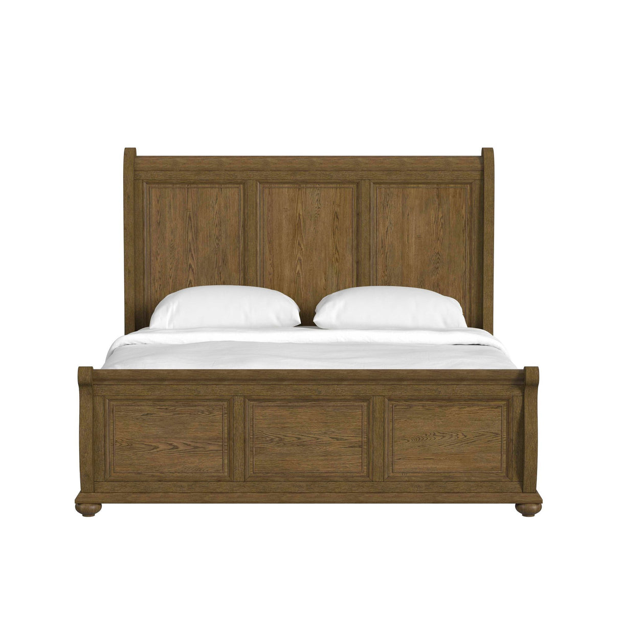 Heritage & Home - King Sleigh Bed - Oak Brown