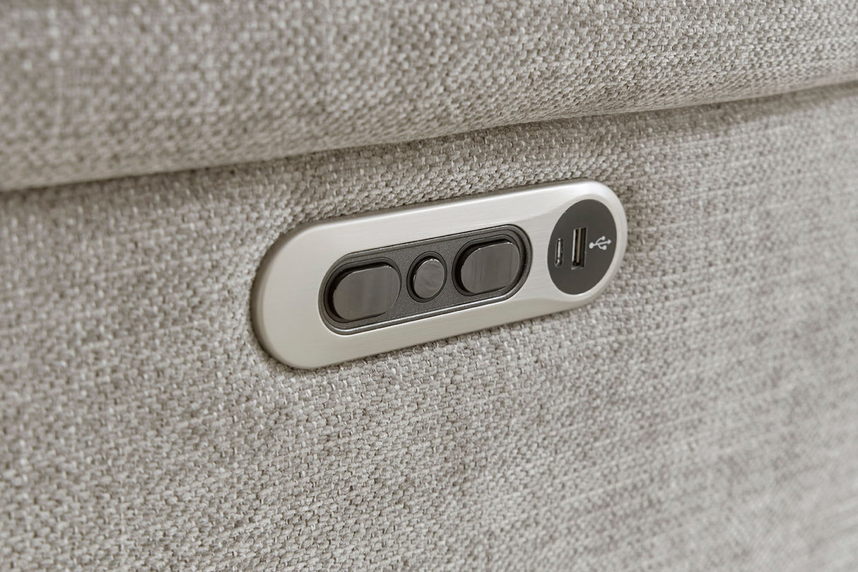 Richland - Sofá reclinable eléctrico - Gris Bristol