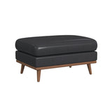 Horizon - Ottoman With Wood Base
