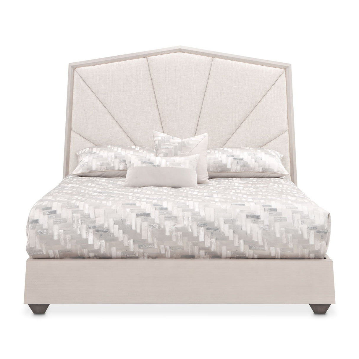Fantosini - King Tufted Panel Bed - Silver Mist
