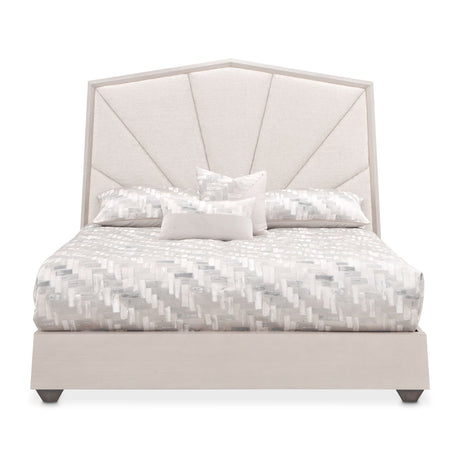 Fantosini - King Tufted Panel Bed - Silver Mist