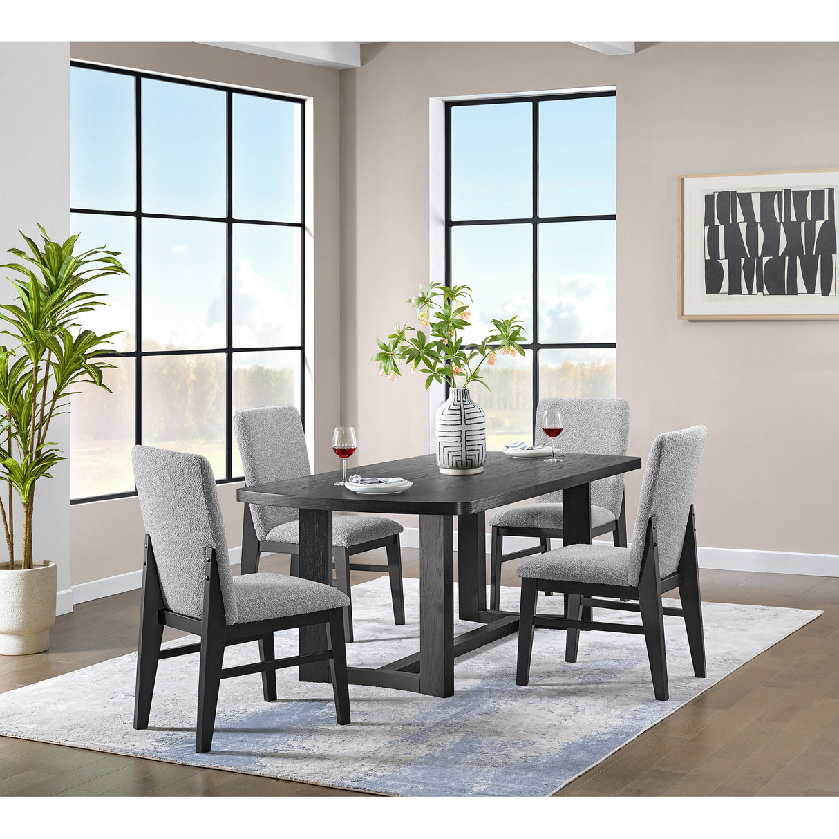 Portland - Juego de comedor rectangular